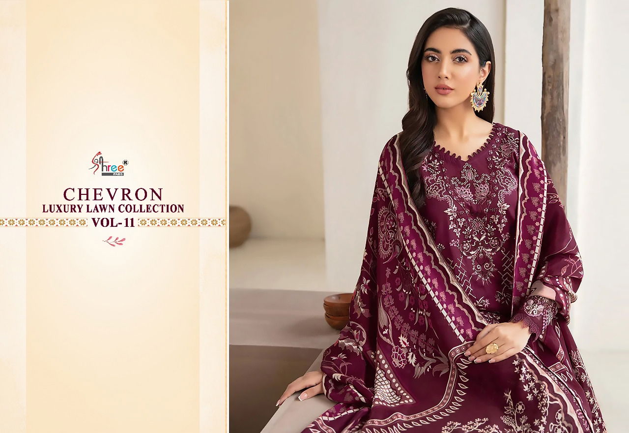 Shree Chevron Luxury Vol 11 Festive Wear Wholesale Pakistani Salwar Suits
